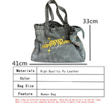 LoveFery - Crossbody Bags For Women Casual Denim Bags embroidery Female Shoulder Bag Pack Travel Zipper Handbag Tote Ladies Messenger Bag