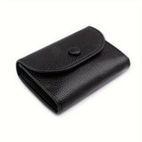 Minimalist Flap Coin Purse, Fashion PU Leather Mini Wallet, Snap Button Credit Card Holder Bag Trendy Unisex Bag for Daily Use