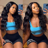 Glueless Natural Black 250 Density HD Bob Wig Human Hair 13x4 Body Wave Lace Front Wigs Human Hair Pre Plucked Glueless Wigs Human Hair 12 Inch Short Bob Wigs for Black Women Human Hair Wig