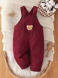 Baby Boy's Overalls Cotton Blend Non-Stretch Solid Color Casual For Spring/Fall