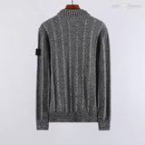 23FW high quality brand mens sweaters Cotton round neck woven men's island sweater hoodies