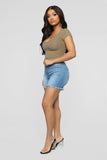 Summer Rain Denim Shorts - Medium Blue Wash