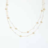 new pearl love multi-level necklace small fresh Korean style