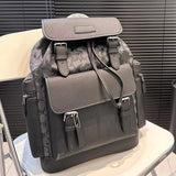 New Hot 10A Coaches Backpack Designer Backpack Men And Women Backpack Book Bag Classic Old Flowers Drawstring Clip Open And Close Jacquard Leather Schoolbag 141