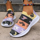 lovefery - Purple Casual Sportswear Daily Patchwork Printing Round Comfortable Out Door Shoes