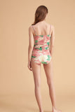 Floral One Piece Swimsuit With Skirt