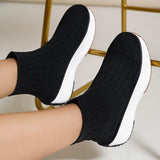 lovefery - Black Casual Patchwork Solid Color Round Comfortable Out Door Shoes