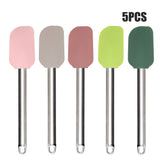 1pc/5pcs Food Grade Heat Resistant Non-Stick Silicone Spatulas, Multicolor BPA-Free Kitchen Gadgets for Baking, Cooking, and Mixing, Dishwasher Safe