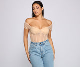 So Chic Mesh Bustier Bodysuit