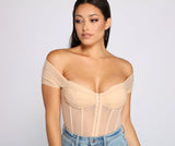 So Chic Mesh Bustier Bodysuit