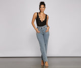 Sleek And Sultry Lace-Up Bodysuit