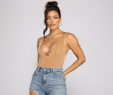 Sleek And Sultry Lace-Up Bodysuit