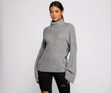 So Chic Surplice Open Back Sweater