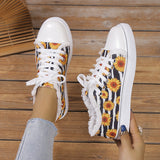 lovefery - Halloween Yellow Casual Daily Patchwork Printing Round Comfortable Shoes