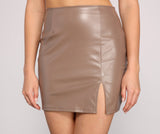 Slay It With Style Faux Leather Mini Skirt