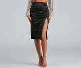 Smooth Like Satin Midi Skirt