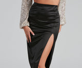 Smooth Like Satin Midi Skirt