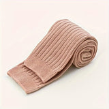 Little Girls Soft Ribbed Leggings - Stretchy Cotton Blend, Slim Fit, Solid Colors, Footless, Perfect for Everyday Style