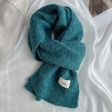 Soft And Cozy Scarf With Wool Blend, Elegant Knit Design, Warm And Windproof, Perfect For Evening Outing