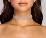 lovefery Simple Glam Rhinestone Choker