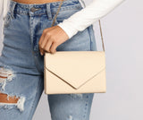 Sleek Sophistication Envelope Crossbody