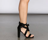 Wrapped In Classy Faux Suede Heels