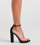 A Chic Look Platform Block Heels