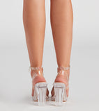 All For You Lucite Block Heels