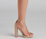 A Chic Look Platform Block Heels