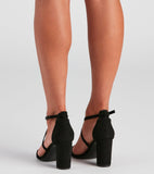 Work It Out Crisscross Strap Block Heels