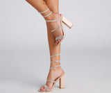 The Glam Life Rhinestone Block Heels