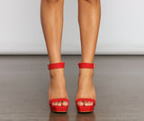 Clearly Fab Platform Block Heels