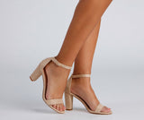 Basic Beauty Nubuck Block Heels