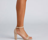 Basic Beauty Nubuck Block Heels