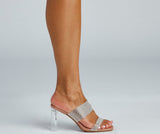 Glitzy And Glamorous Clear Mules