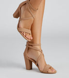 Classy Steps Nubuck Criss-Cross Heels