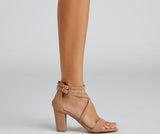 Classy Steps Nubuck Criss-Cross Heels