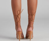 So Classy Lace-Up Stiletto Heels