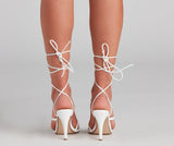 So Classy Lace-Up Stiletto Heels