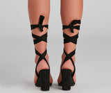 Dancer Spirit Lace-Up Block Heels