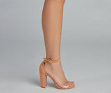 Always Chic PVC Faux Suede Heels