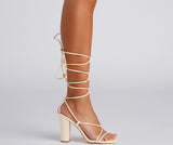 Stylish Babe Lace-Up Block Heels