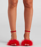 Marabou Babe Block Heels