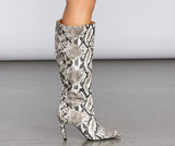 Slither In Style Stiletto Boots