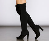 50/50 Thigh High Faux Suede Boots