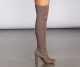 50/50 Thigh High Faux Suede Boots