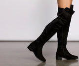 Here For It Over The Knee Flat Boots