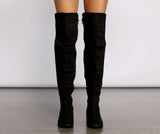 Here For It Over The Knee Flat Boots