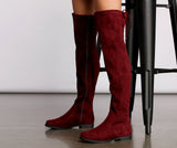 Simply Stylish Flat Over The Knee Boots