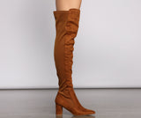 So Haute Over-The-Knee Lace Up Boots